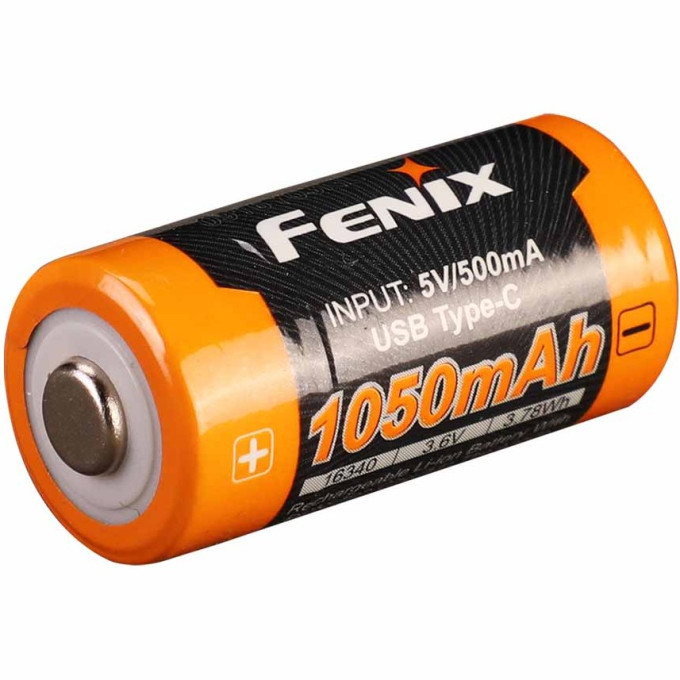 Аккумулятор Fenix 16340 ARB-L16-1050UP 1050mAh Li-ion с разъемом для USB